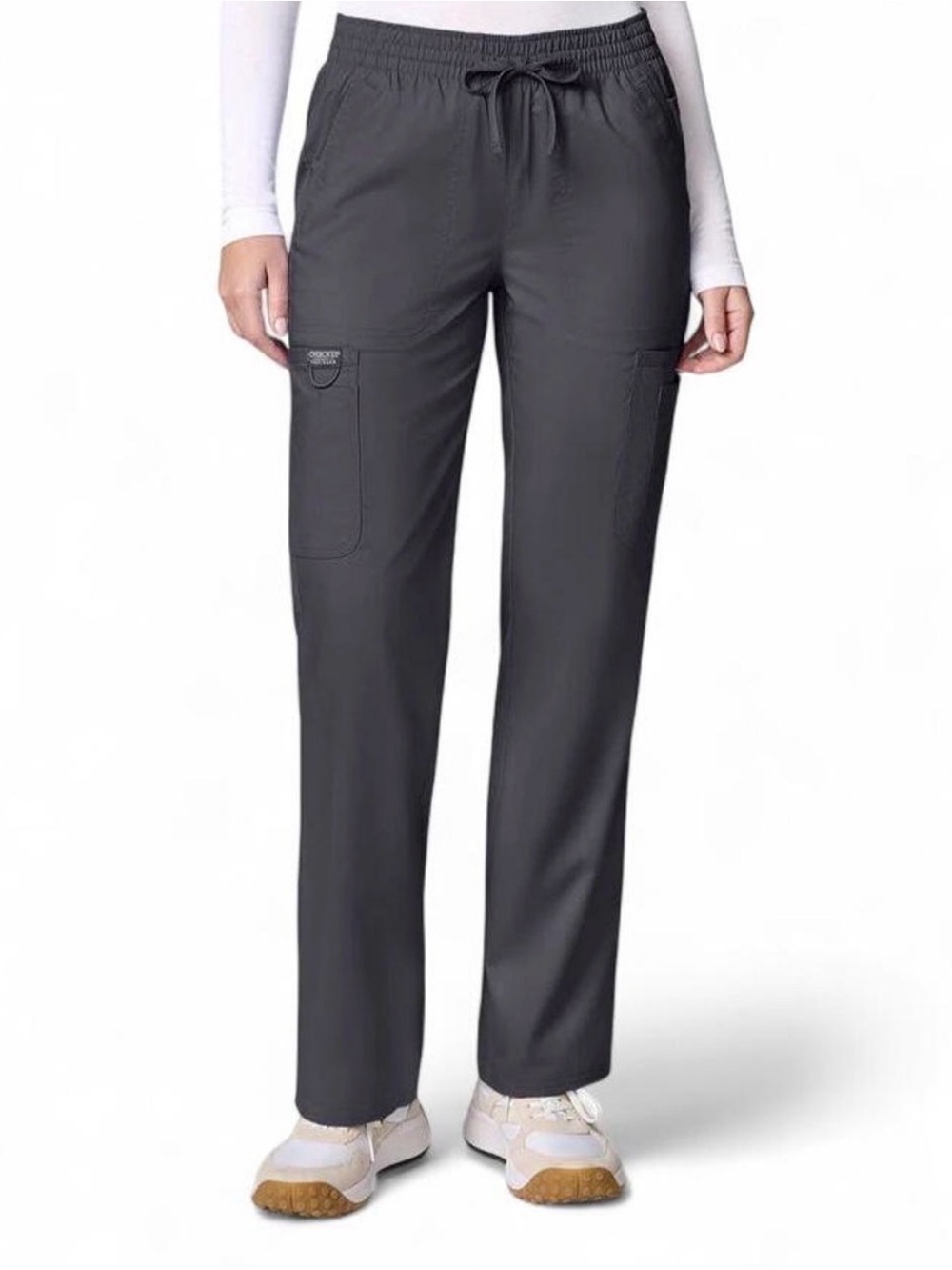 Cherokee Straight Leg Drawstring Pants - Charcoal